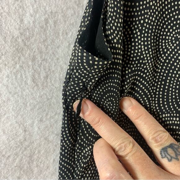 Jillian‎ Jones Chiffon Wrap Midi Dress Sz 8 Celestial Feminine Flowy Ruffle - Picture 5 of 12